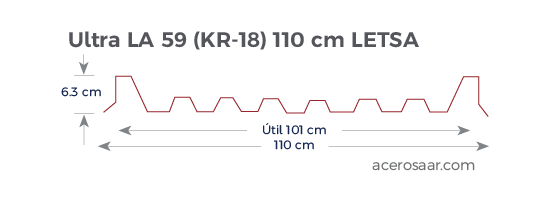 Geometría de Ultra LA 59 kr-18 110 cm LETSA