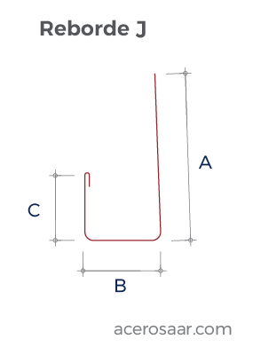 Geometría del Reborde J para Tablaroca.